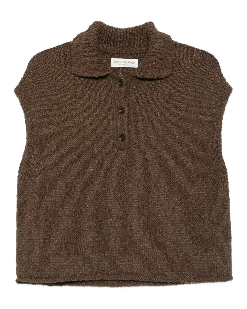 Marc O'Polo sleeveless polo top - Braun Braun