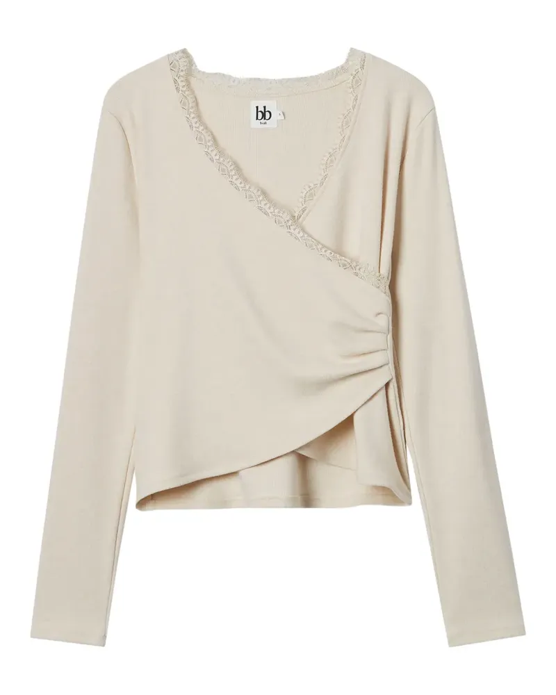b+ab Top mit Spitzenborte - Nude Nude