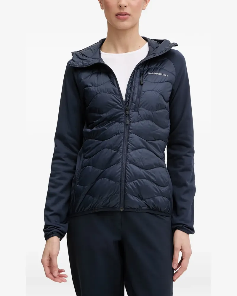 Peak Performance Helium quilted hooded jacket - Blau Blau