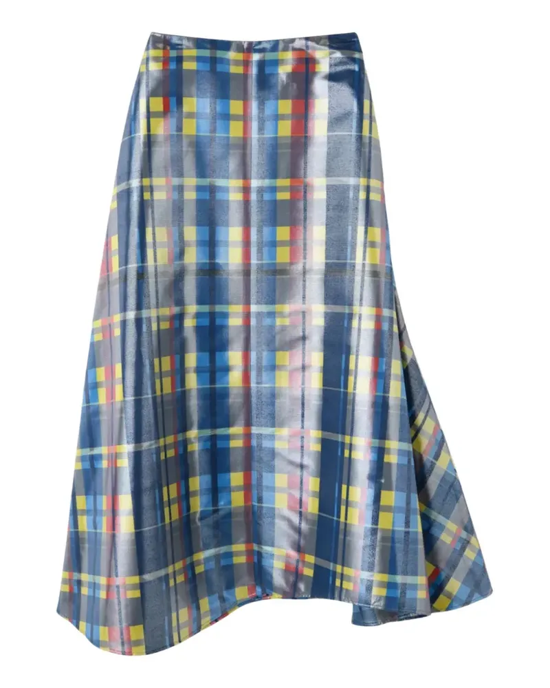 ENFÖLD Karierter Rock - Blau Blau