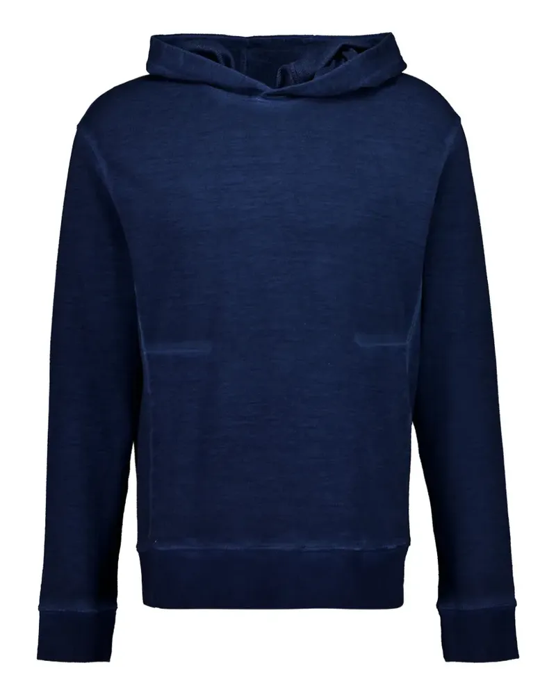 120% Lino Langärmeliger Hoodie - Blau Blau