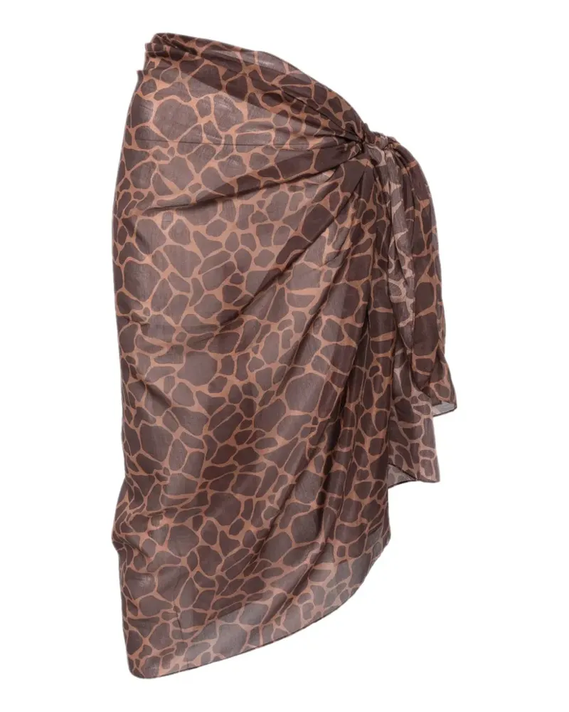 MC2 Saint Barth Thaiti giraffe-print sarong - Braun Braun