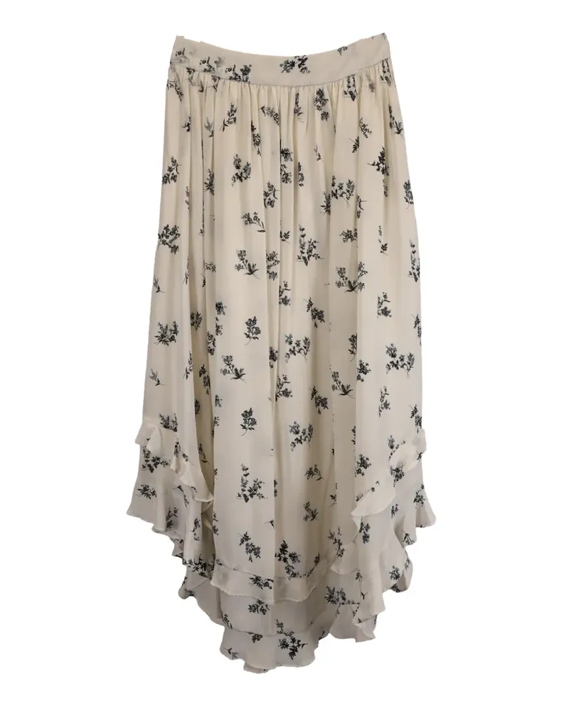 Zimmermann Midirock mit Blumen-Print - Nude Nude