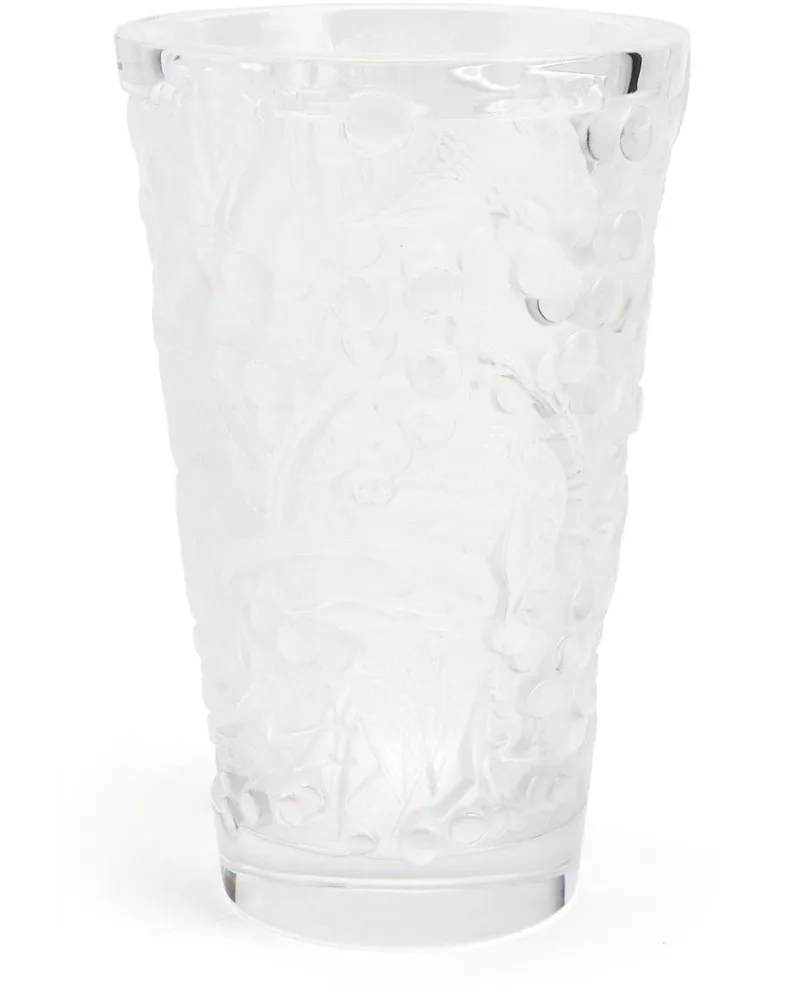 Matte Merles et Raisins Vase 22,2cm - Weiß