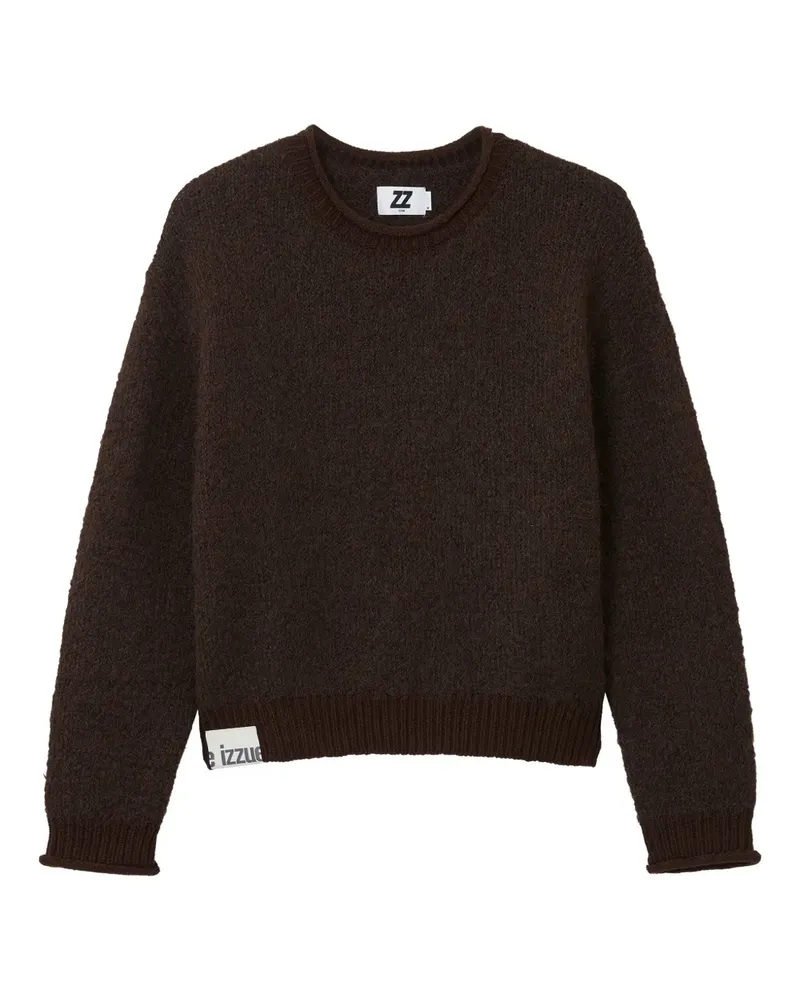 Izzue Pullover mit gerüschten Bündchen - Braun Braun