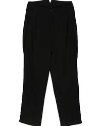 Yohji Yamamoto Bundfaltenhose mit geradem Bein Schwarz