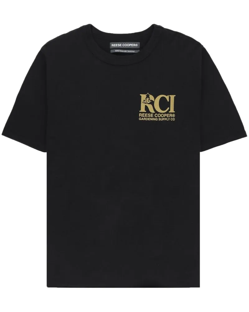 Reese Cooper T-Shirt mit Gardening-Print - Schwarz Schwarz