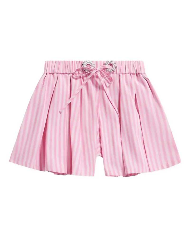 Area Gestreifte Shorts mit Falten - Rosa Rosa