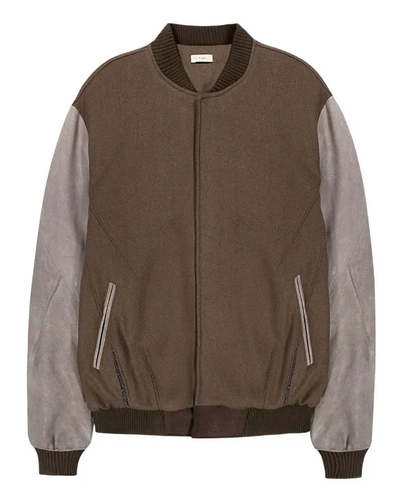 XLIM EP.8 02 distressed panelled bomber jacket - Braun Braun