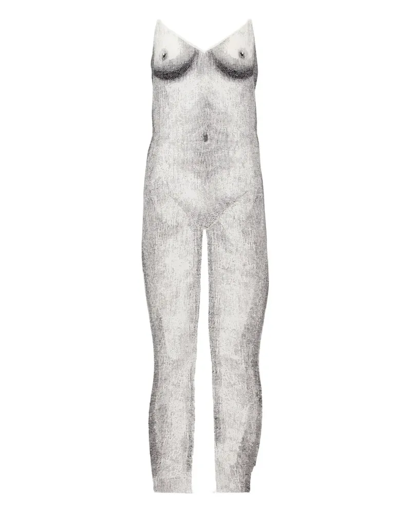 Moschino Camisole-Maxikleid aus Seide - Weiß Weiß