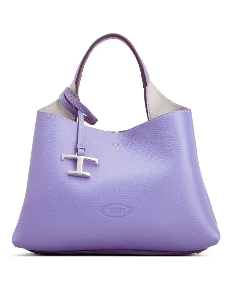 TOD'S Tote Bag mit T Timeless-Anhänger - Violett Violett