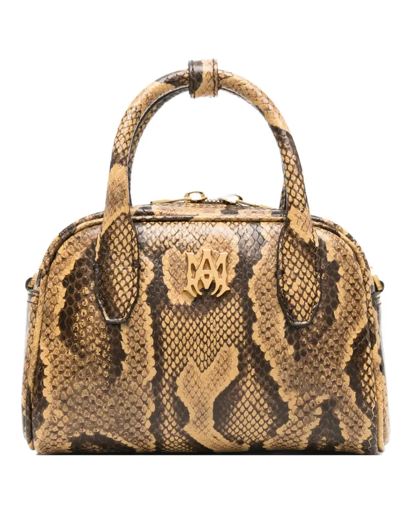 Amiri Micro MA Mini-Tasche mit Schlangen-Effekt - Braun Braun