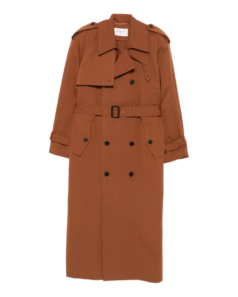 Saint Laurent Trenchcoat mit Gürtel - Braun Braun