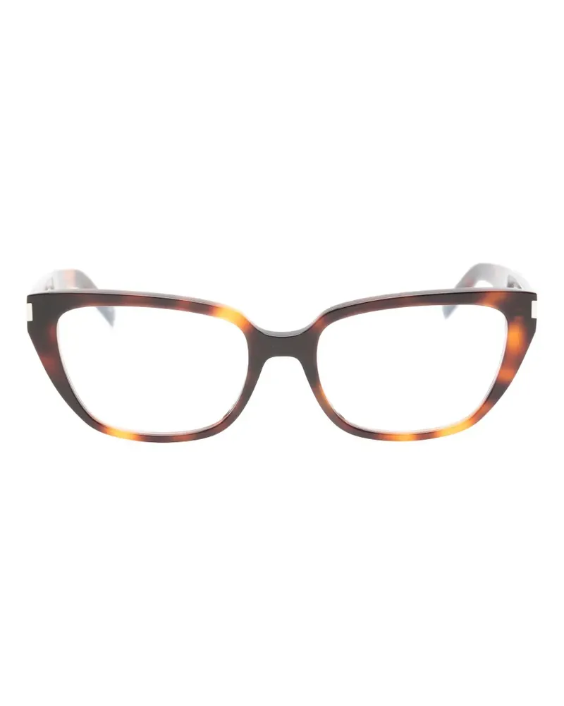 Saint Laurent Cat-Eye-Brille in Schildpattoptik - Braun Braun