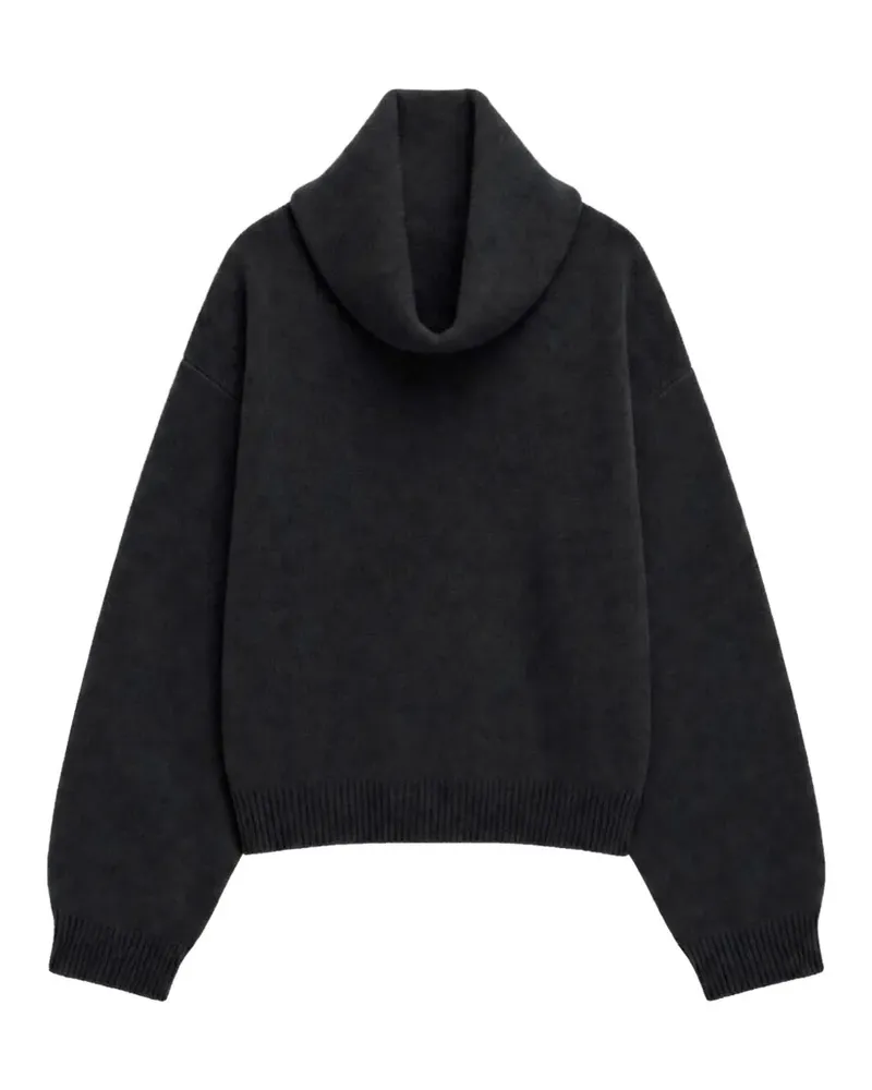 IRO Lovefool Pullover mit Wasserfallkragen und überschnittenen Schultern - Schwarz Schwarz