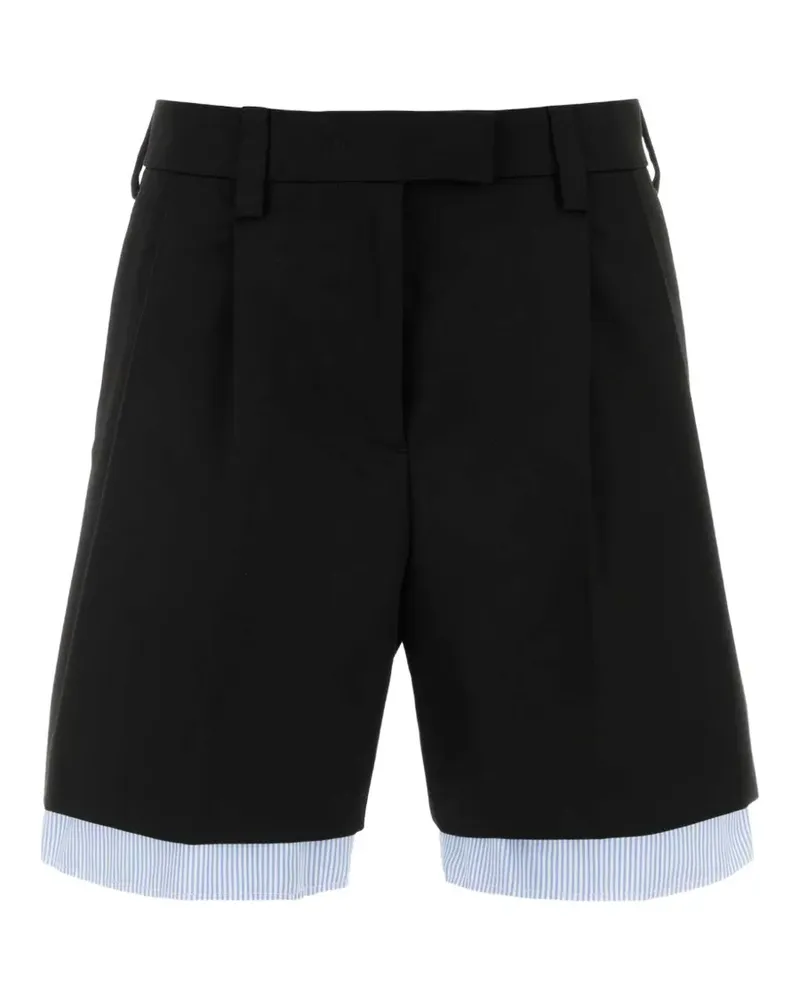 Miu Miu embroidered cotton bermuda shorts - Schwarz Schwarz