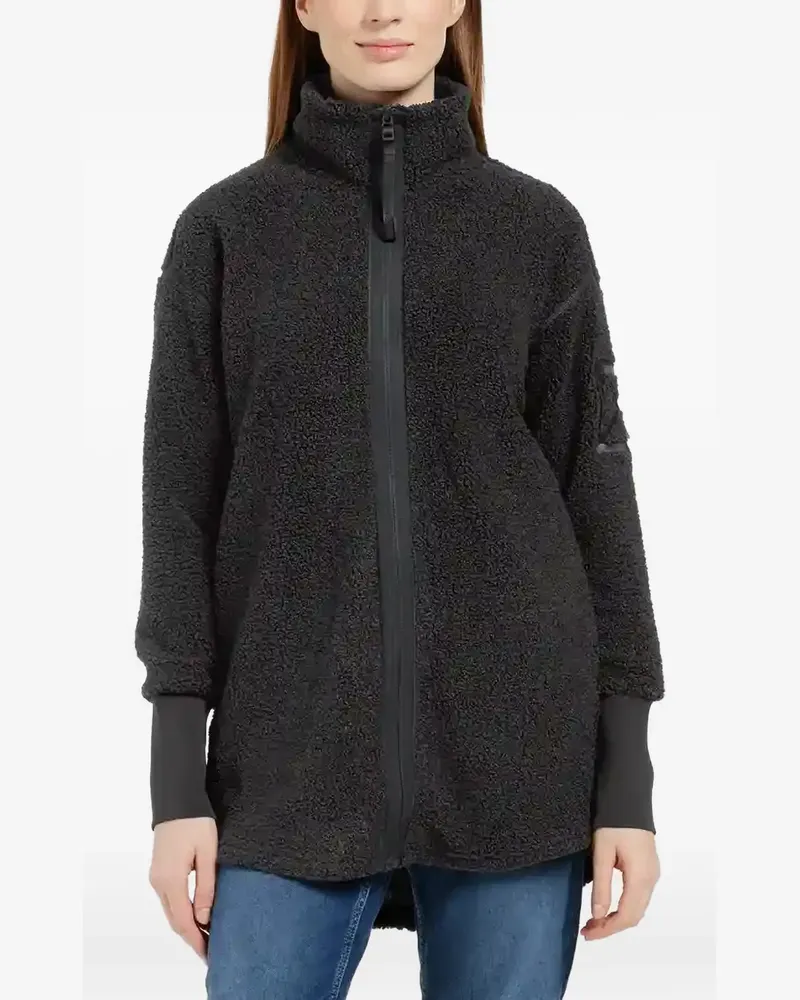 Didriksons 1913 Sally fleece-texture zip-up sweatshirt - Schwarz Schwarz