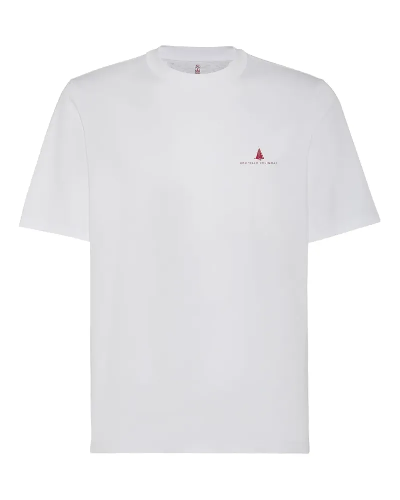 Brunello Cucinelli Klassisches T-Shirt - Weiß Weiß