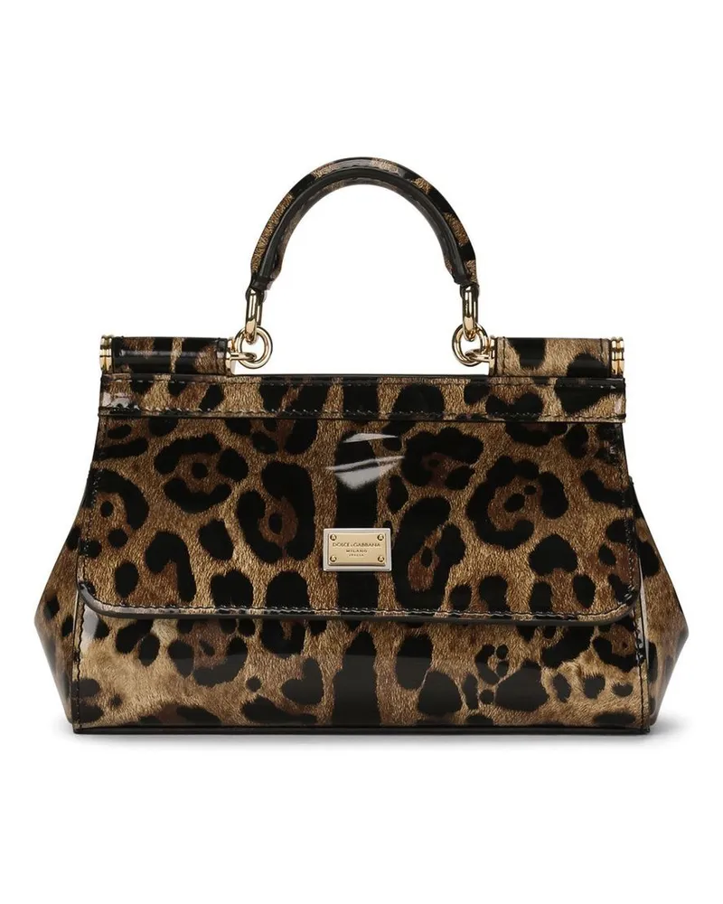 Dolce & Gabbana KIM DOLCE&GABBANA kleine Sicily Schultertasche - Braun Braun