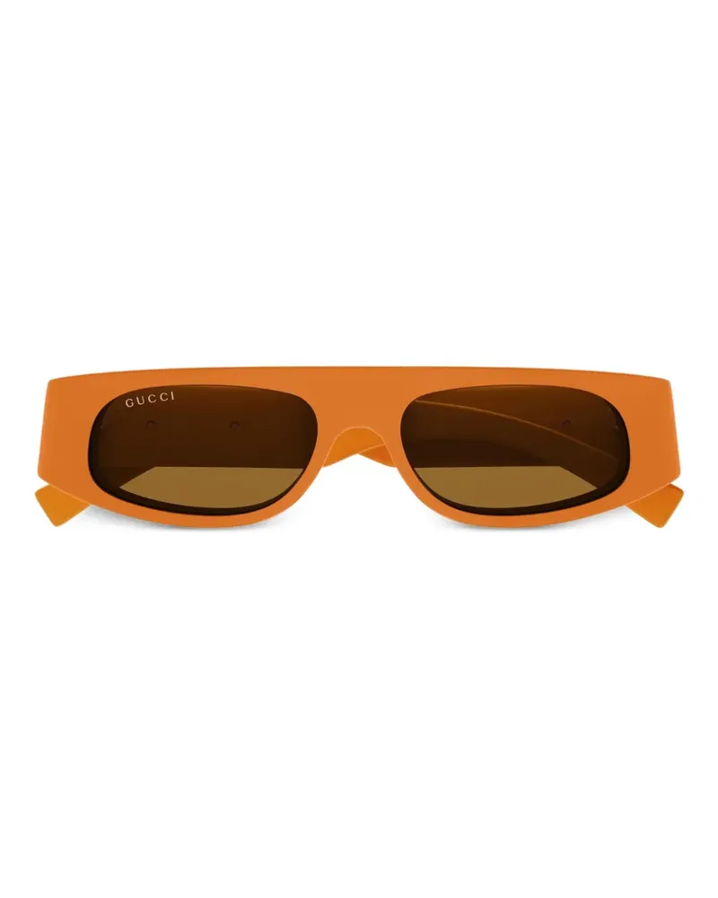 Gucci Sonnenbrille mit Logo - Orange Orange