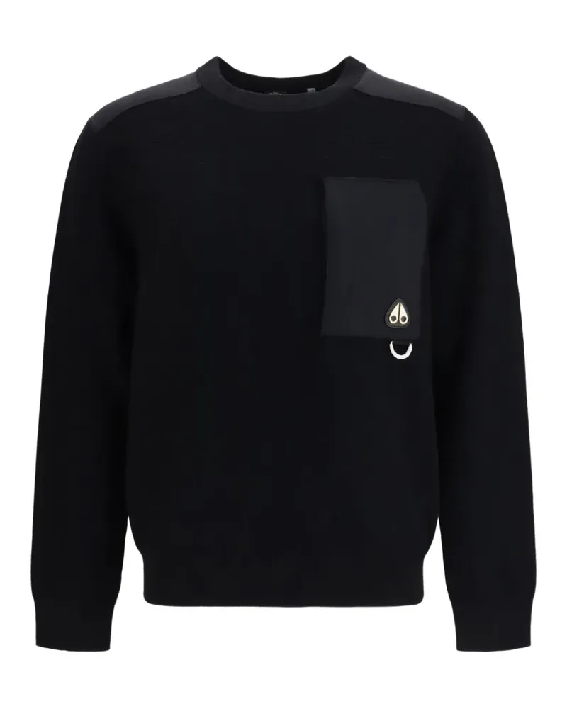 Moose Knuckles Pullover mit Logo-Schild - Schwarz Schwarz