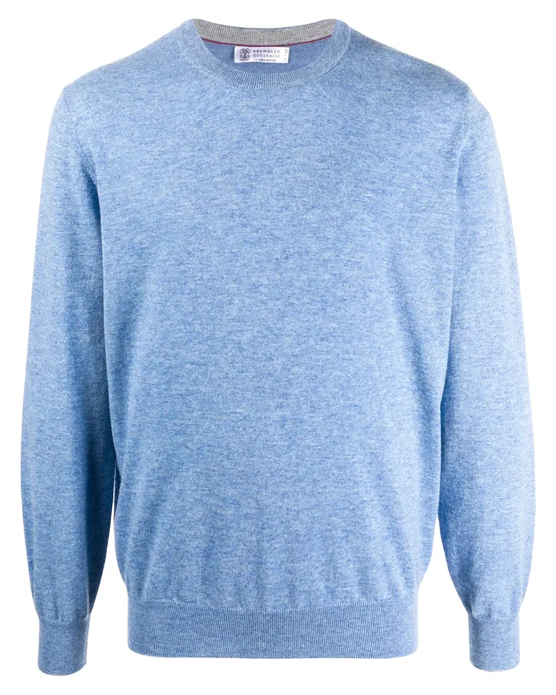 Brunello Cucinelli Pullover mit Rundhalsausschnitt - Blau Blau