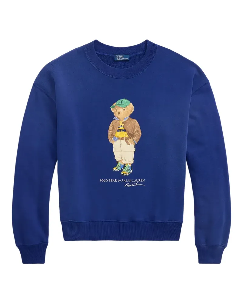 Ralph Lauren Sweatshirt mit Polo Bear - Blau Blau