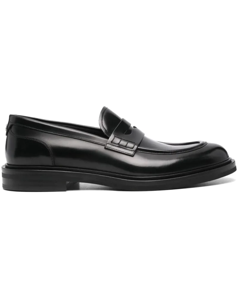 Dolce & Gabbana Loafer aus gebürstetem Leder - Schwarz Schwarz