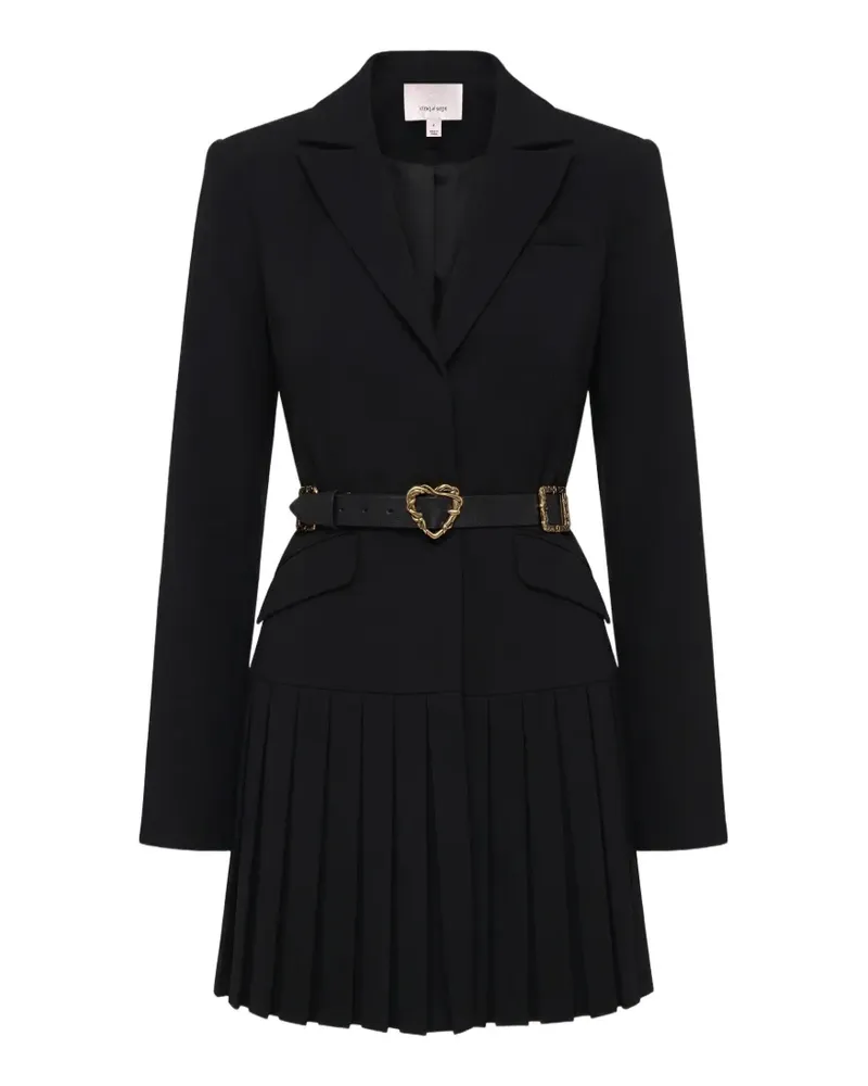 Cinq à Sept Saule Minikleid mit Faltendetail - Schwarz Schwarz