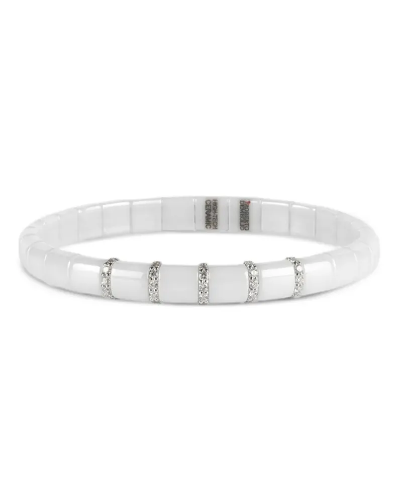 Roberto Demeglio 18kt Ceramic Pura Weißgoldarmband mit Diamanten Weiß