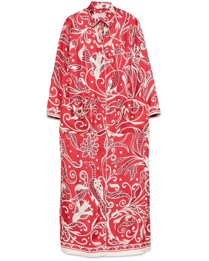 For Restless Sleepers Hemdkleid mit grafischem Print - Rot Rot