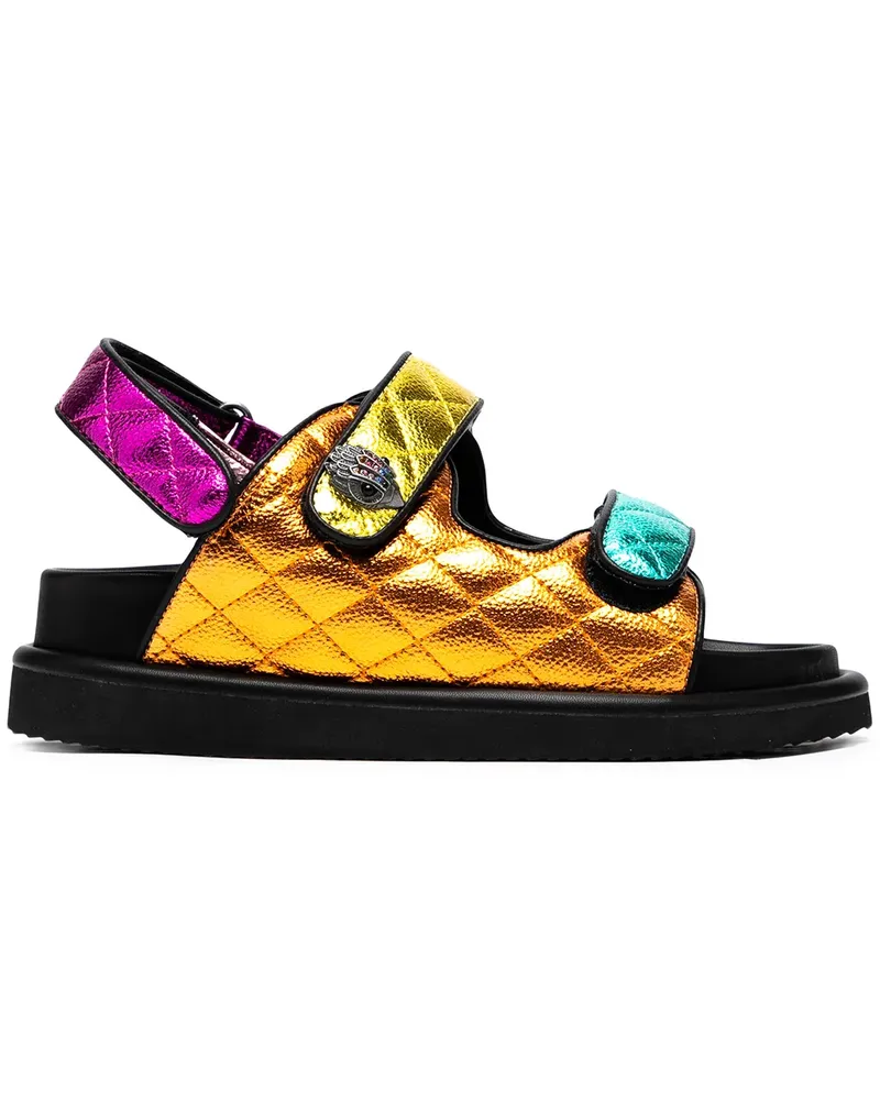 Kurt Geiger Gesteppte Orson Sandalen - Gold Gold