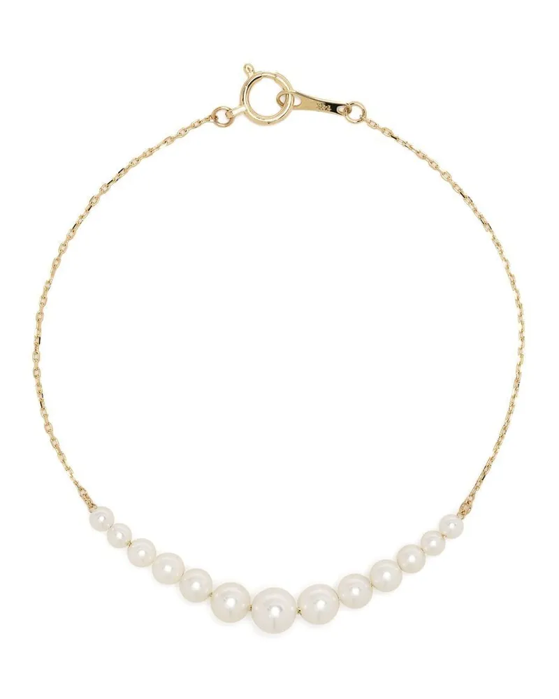 MIZUKI 14kt Gelbgoldarmband mit Akoya-Perlen Gold