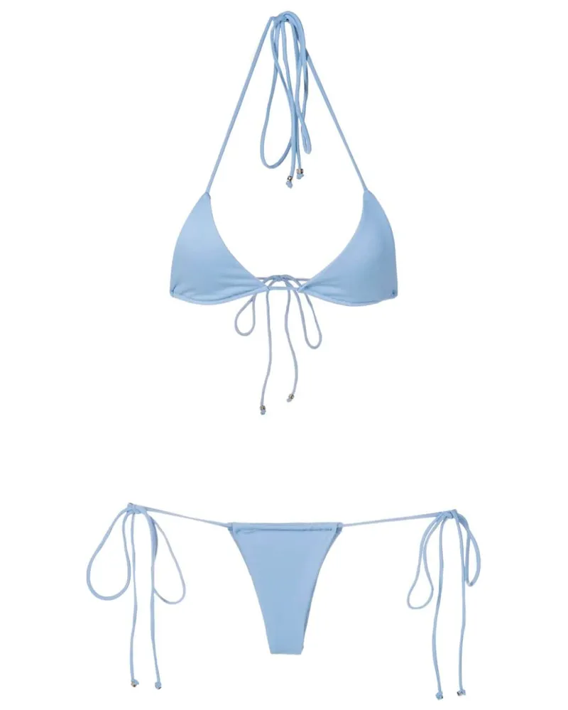 Amir Slama Triangel-Bikini mit Neckholder - Blau Blau