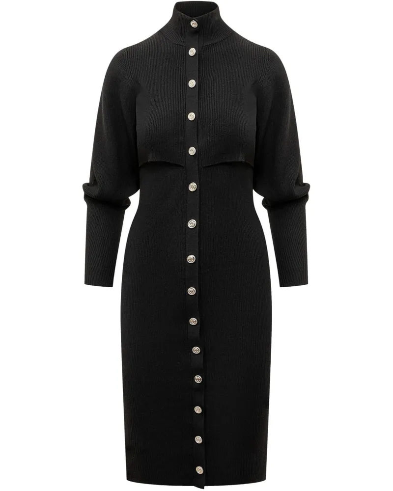 Pinko Geknöpftes Strickkleid - Schwarz Schwarz