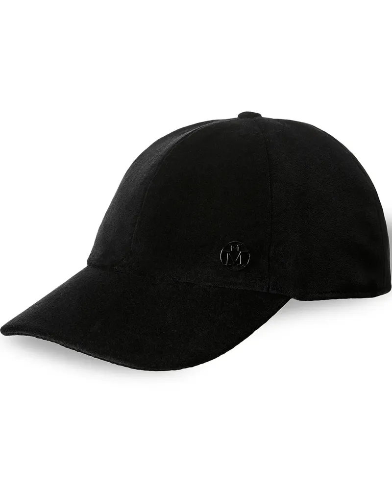 Maison Michel Tiger Baseballkappe aus Filz - Schwarz Schwarz