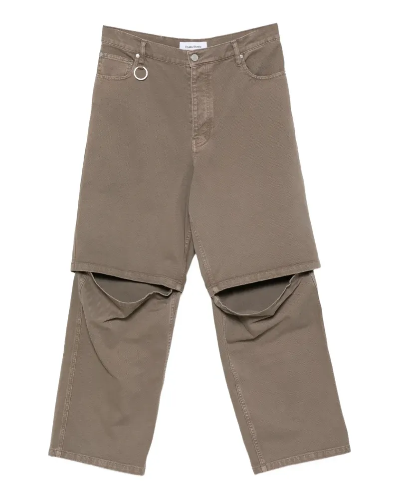 Études Studio Jeans im Layering-Look - Nude Nude