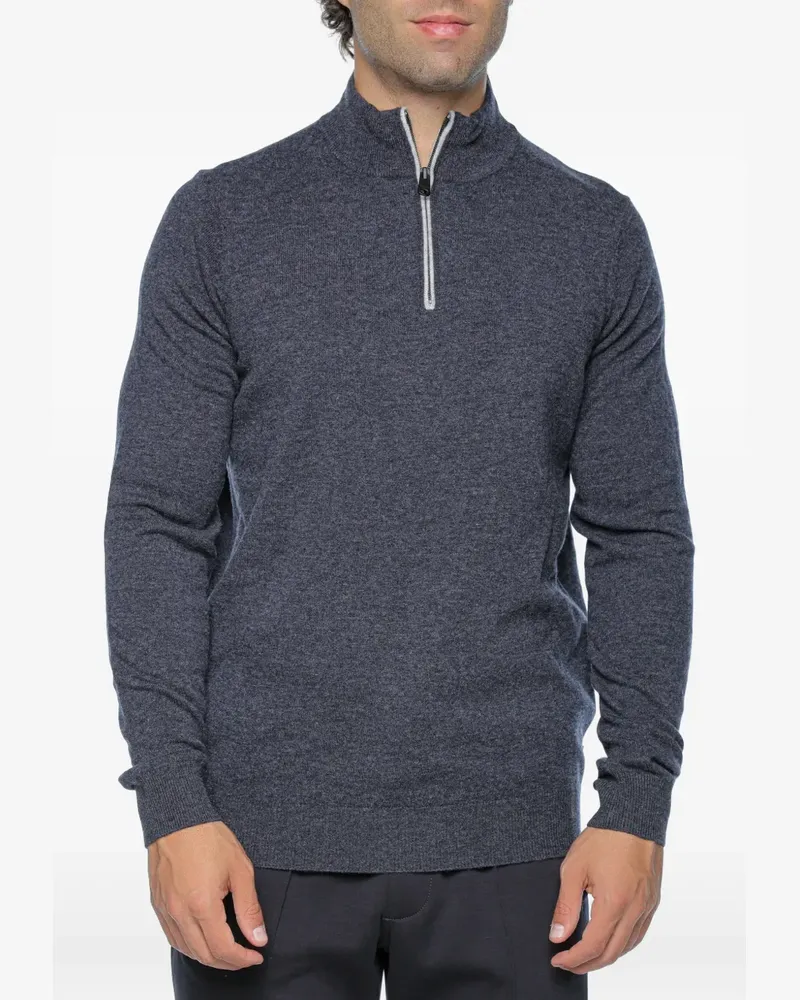 ECOALF Larch quarter-zip sweater - Blau Blau