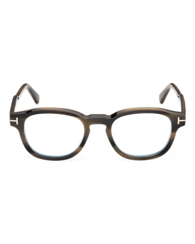 Tom Ford Runde Brille in Schildpattoptik - Braun Braun