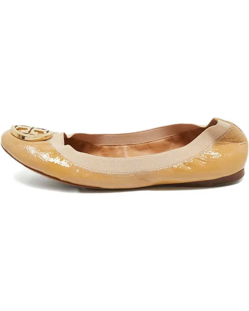 Tory Burch Caroline scrunched ballet flats - Nude Nude