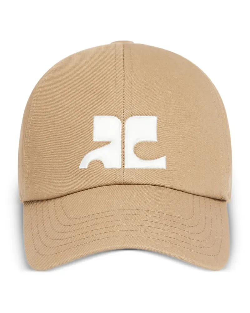 Courrèges AC-logo cotton cap - Nude Nude