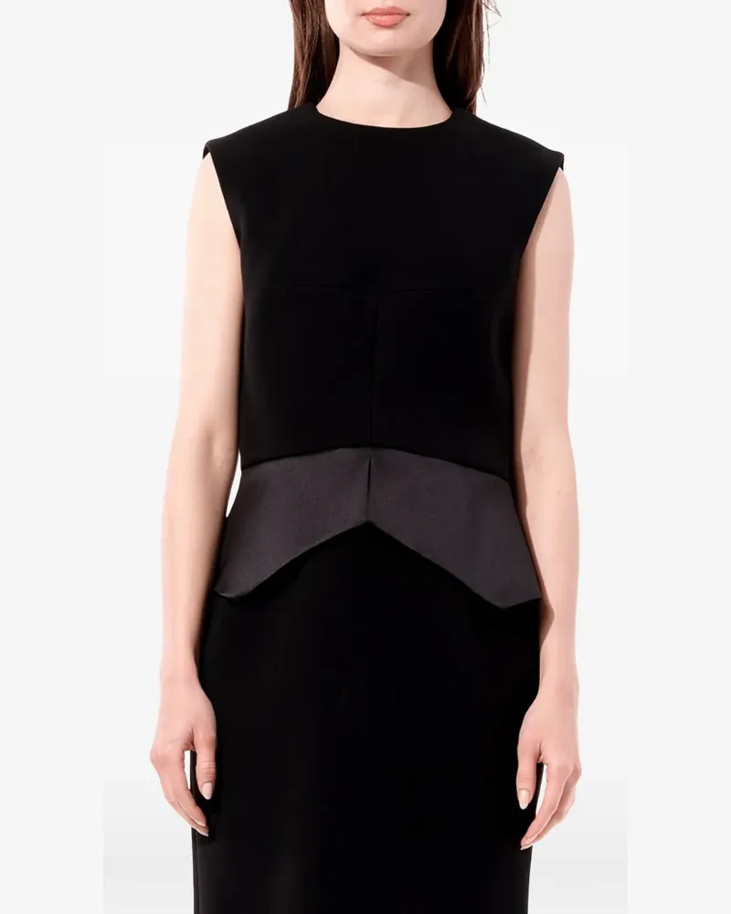 Balenciaga peplum-waist sleeveless dress - Schwarz Schwarz