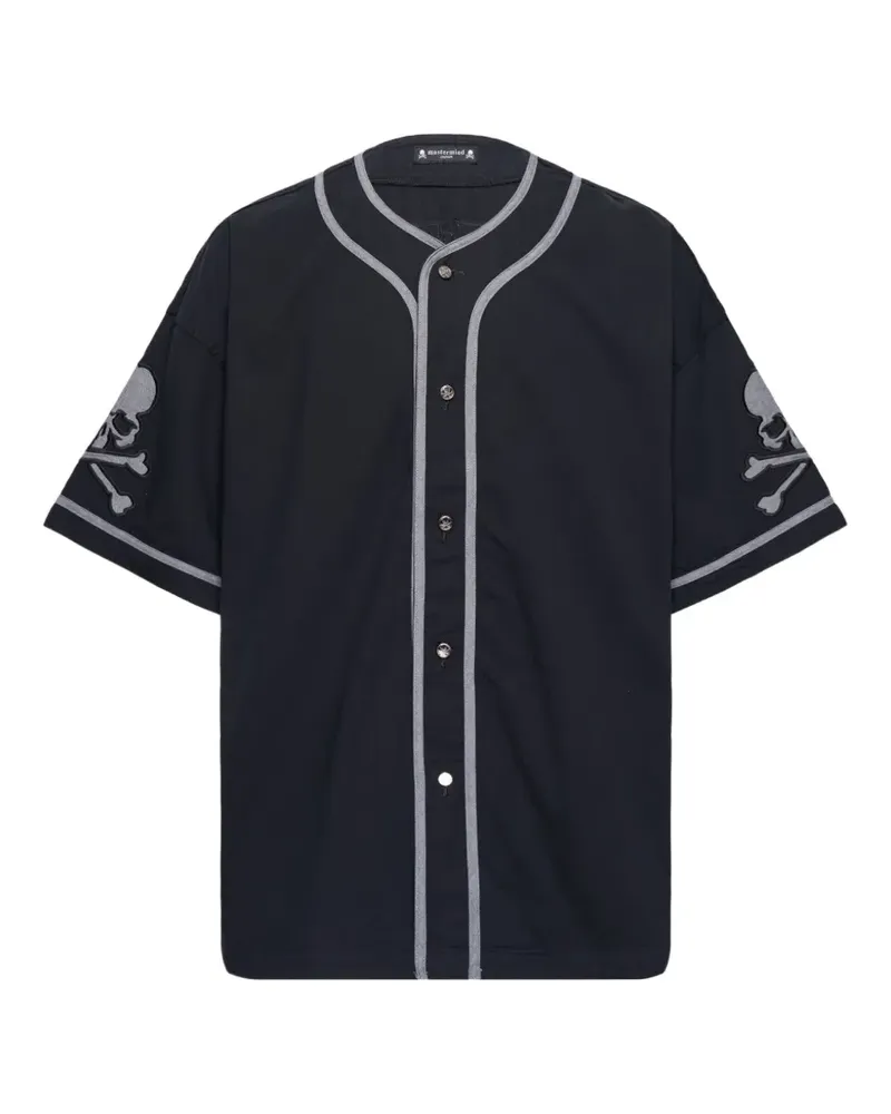 Mastermind Japan logo-patch baseball shirt - Schwarz Schwarz