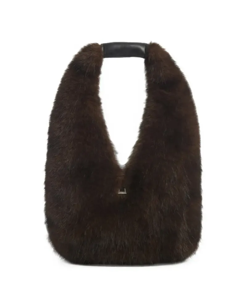 APPARIS Colette Schultertasche aus Faux Fur - Braun Braun