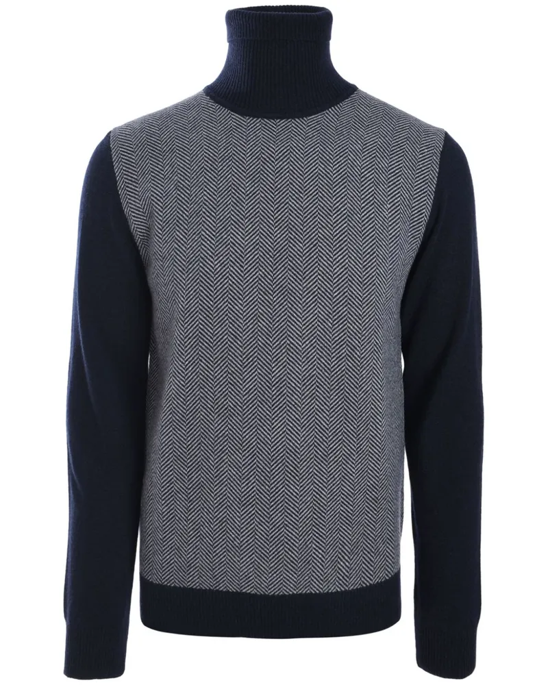 Luigi Borrelli Pullover mit Rollkragen - Blau Blau