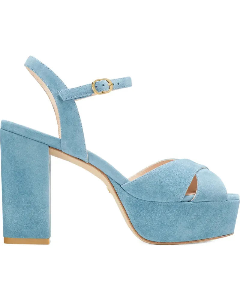 Stuart Weitzman Ivona crossover platform sandals - Blau Blau