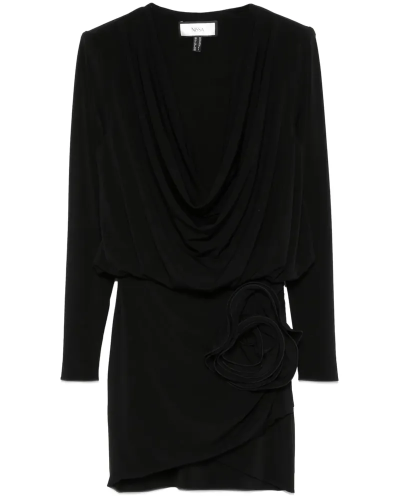 NISSA Minikleid mit Blumenapplikation - Schwarz Schwarz