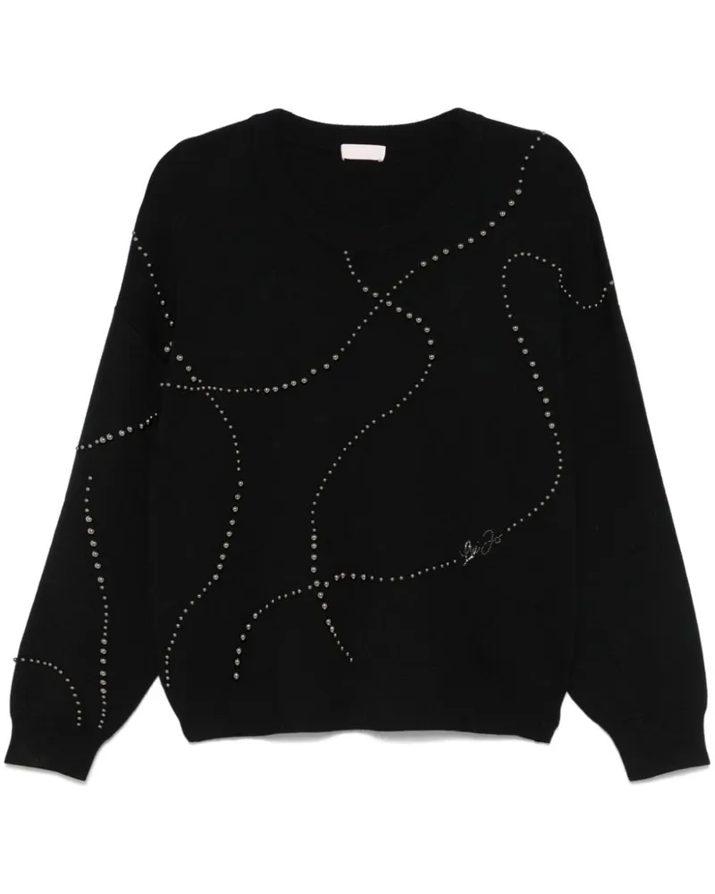 Liu Jo Pullover mit Perlen - Schwarz Schwarz