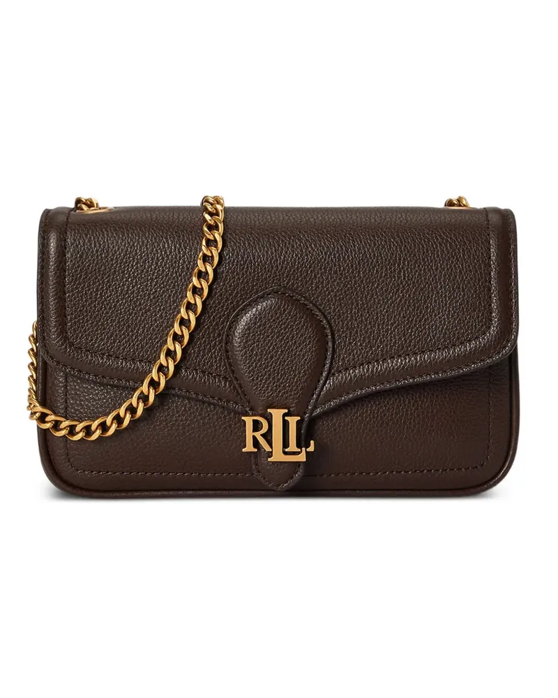 Ralph Lauren Bradley Schultertasche mit Logoplakette und Kettenriemen - Braun Braun