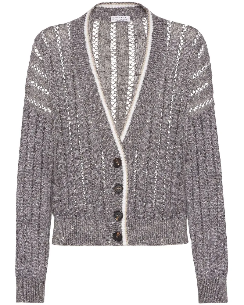 Brunello Cucinelli Dazzling Cardigan - Grau Grau